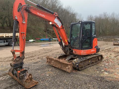 Mini Pelle Sur Chenilles Kubota KX057-4 Année 2014 D'occasion